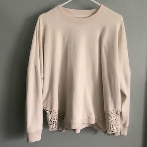 White over sized Aerie sweater